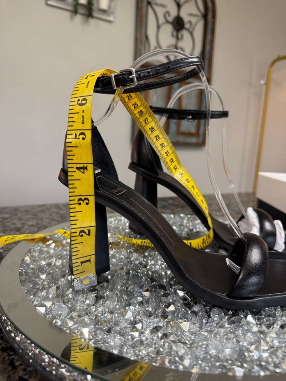 Dolce Vita Black Square-Toe Ankle-Strap Block Heels NEW 8 - Picture 12 of 13